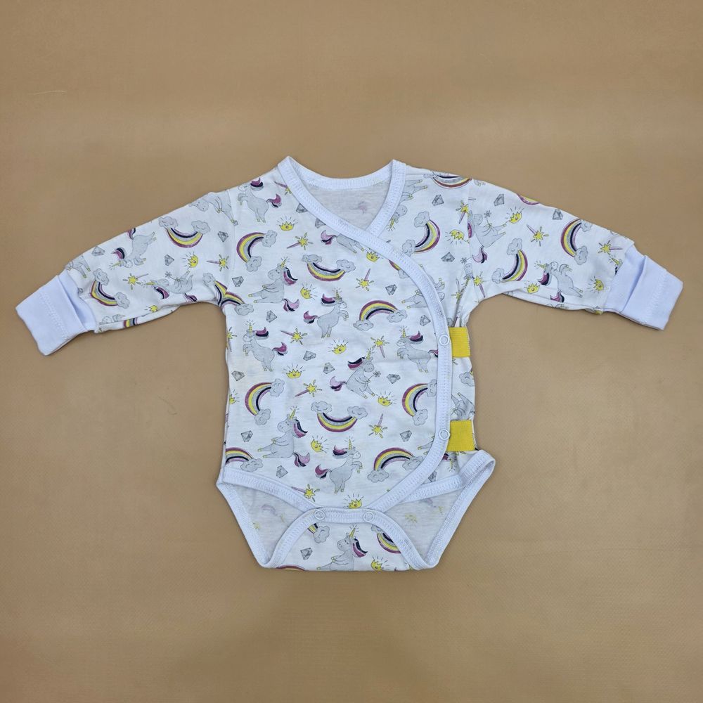 Боди №6 (кулирка, кнопки снизу и сбоку, длинный рукав) артикул анонс 0140-62МД