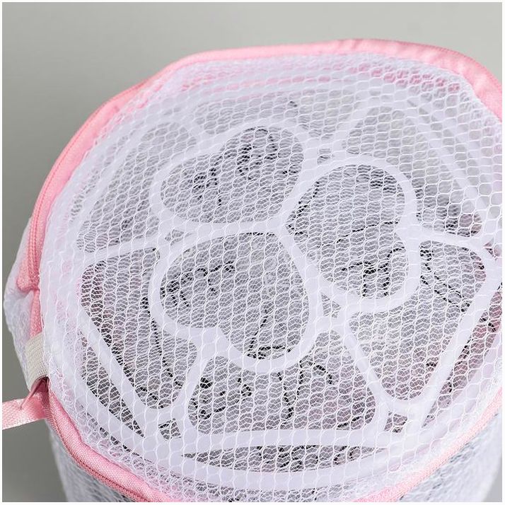 № 2364673 Мешок для стирки белья с диском Доляна, 15?15 см, мелкая сетка, цвет белый