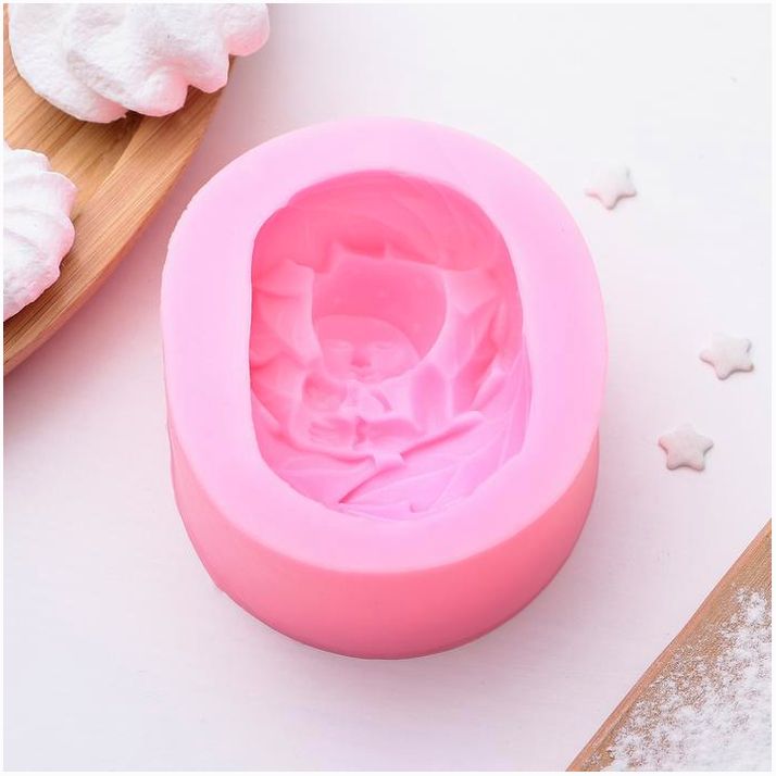 Картинка Молд силиконовый «Малыш под лепестками», 8,5?7 см (№2389093) от магазина Мир детей Товары для Новорожденных