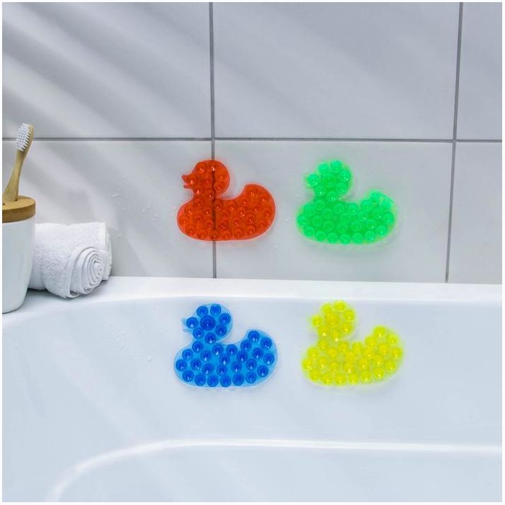 Мини-коврик для ванны «Уточка», 9?11 см, цвет МИКС артикул анонс 1003311