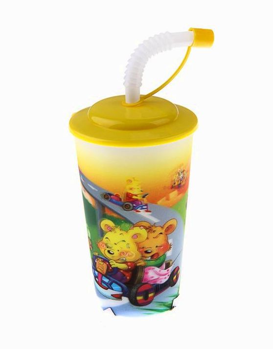 Поильник детский с трубочкой, голография 