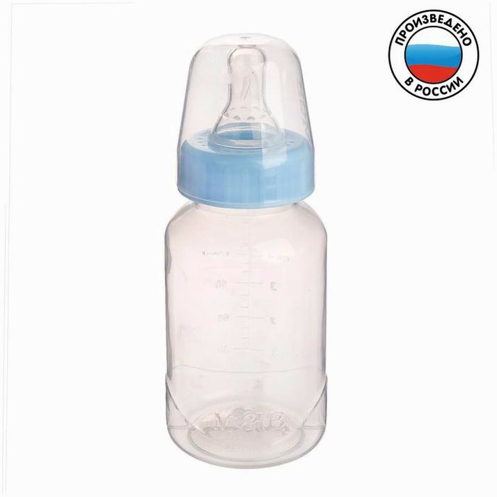 Бутылочка для кормления, классическое горло, 150 мл., от 0 мес., цвет голубой артикул анонс 2969790