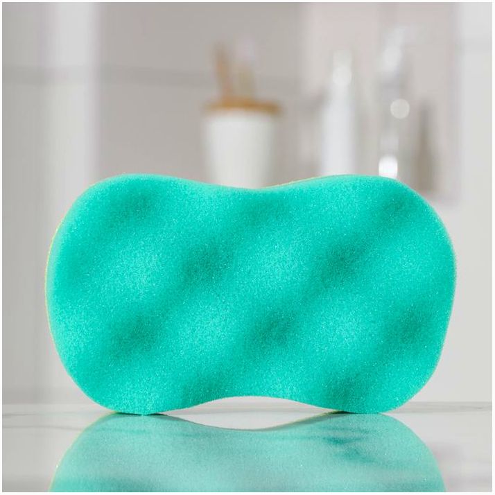 Губка для тела с массажным слоем «Восьмёрка», 14,5?8?4 см, цвет МИКС артикул анонс 7053760