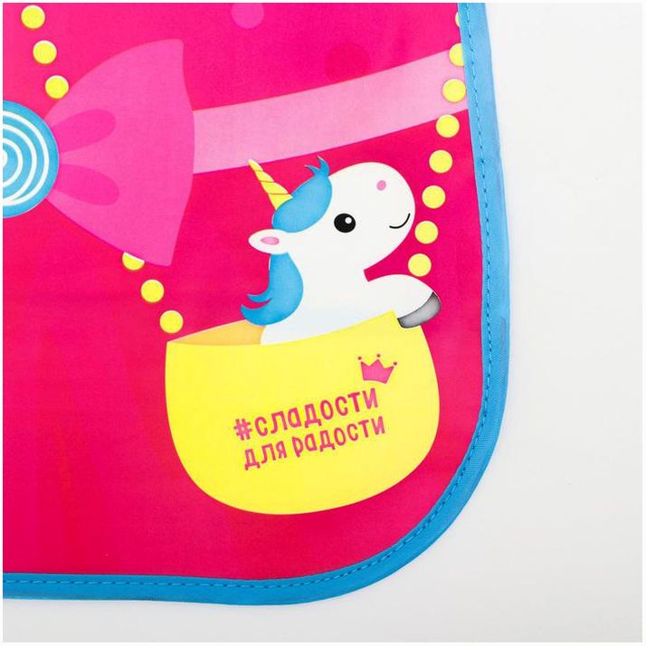 № 4645583 Нагрудник «Зайка Полли» непромокаемый на липучках, с карманом