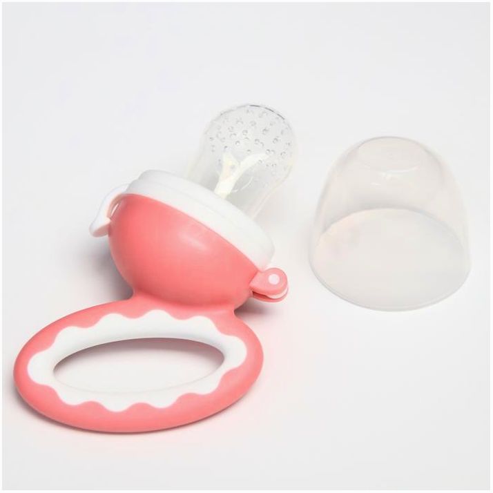 № 6895054 Ниблер для прикорма с силиконовой сеточкой «Колечко», цвет розовый