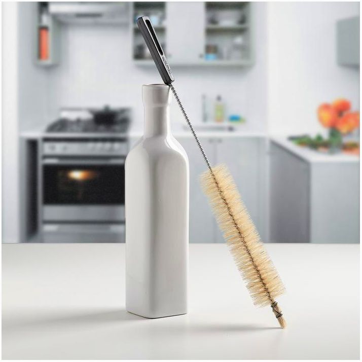 Ёршик пробирочный из натуральной щетины, 3,5?3,5?33,5 см, цвет МИКС артикул анонс 2154017