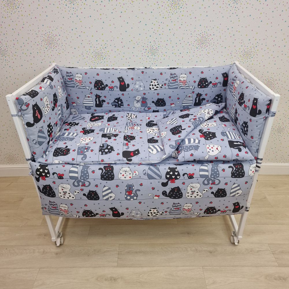 КПБ 9 пр (борт + пододеяльник + одеяло + наволочка + подушка + простынь (бязь) 4прямуг артикул анонс 1145-4-1бб