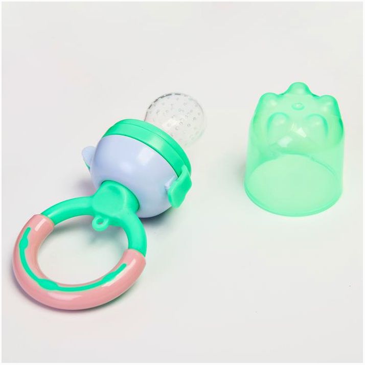 № 2272514 Ниблер для прикорма «Яблоко», с силиконовой сеточкой, цвет зелёный