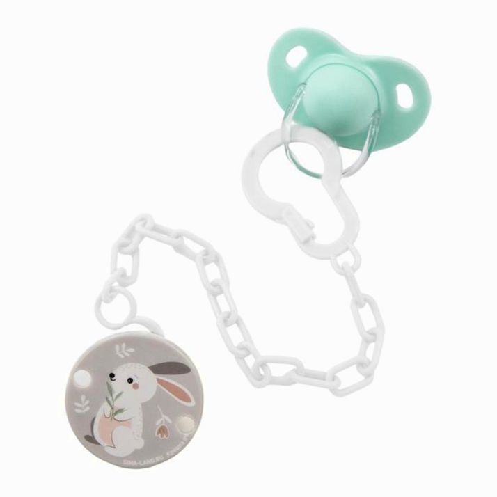 Картинка Держатель для соски - пустышки на цепочке «Зайка» (№7119973) от магазина Мир детей Товары для Новорожденных