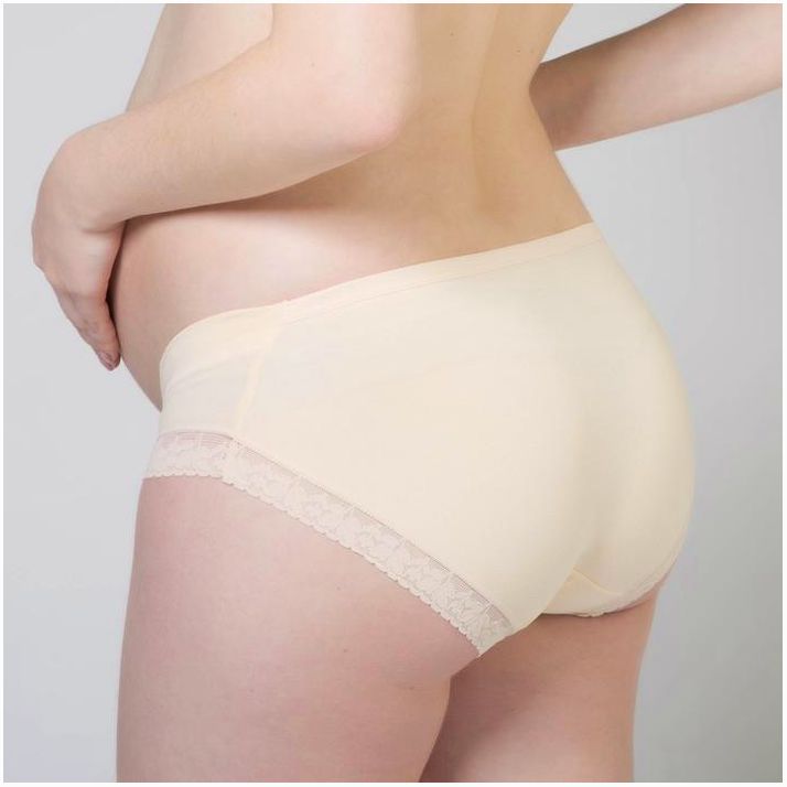 Картинка Трусы с кружевом для беременных (низкие), размер 44-46, цвет бежевый (№2512487) от магазина Мир детей Товары для Новорожденных