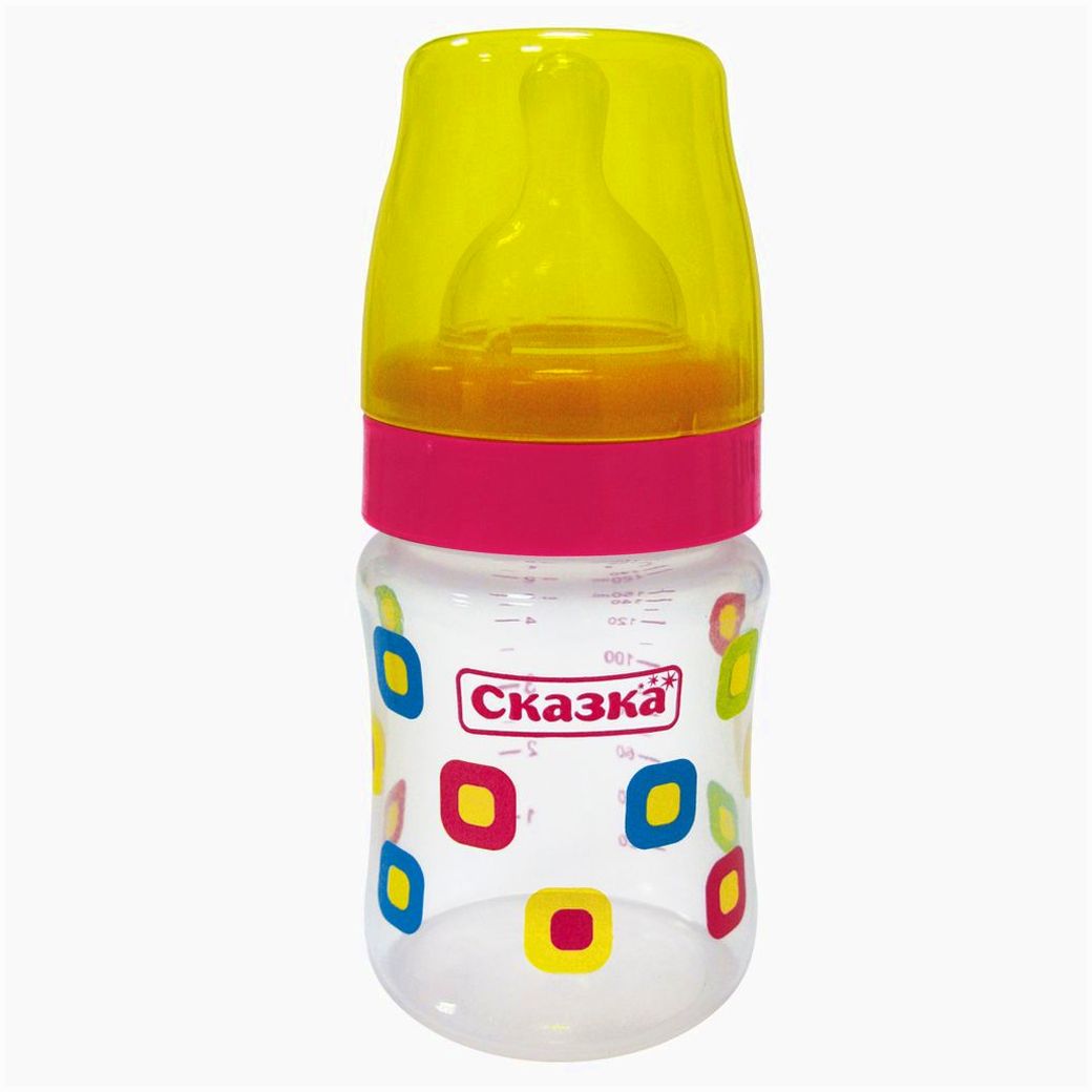 Картинка Бутылочка с талией, с широким горлом (пластик, силиконовая соска) (№1196С) от магазина Мир детей Товары для Новорожденных
