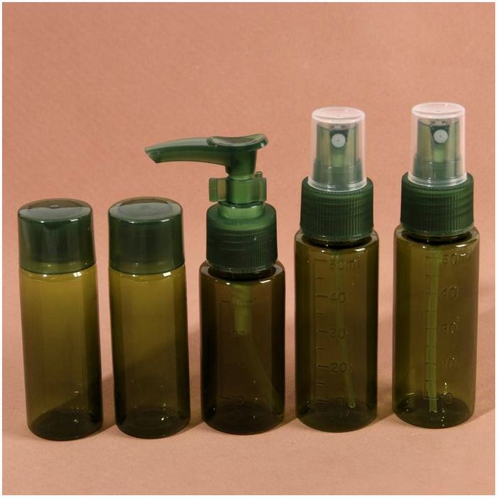 № 4428691 Набор для хранения, в чехле, 6 предметов, с разметкой, цвет зелёный