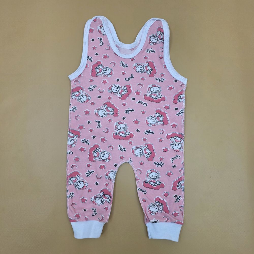 Ползунки на лямках №8 (кулирка, кнопки на плечах, без пяток, швы наружу) артикул анонс 16133-56МД