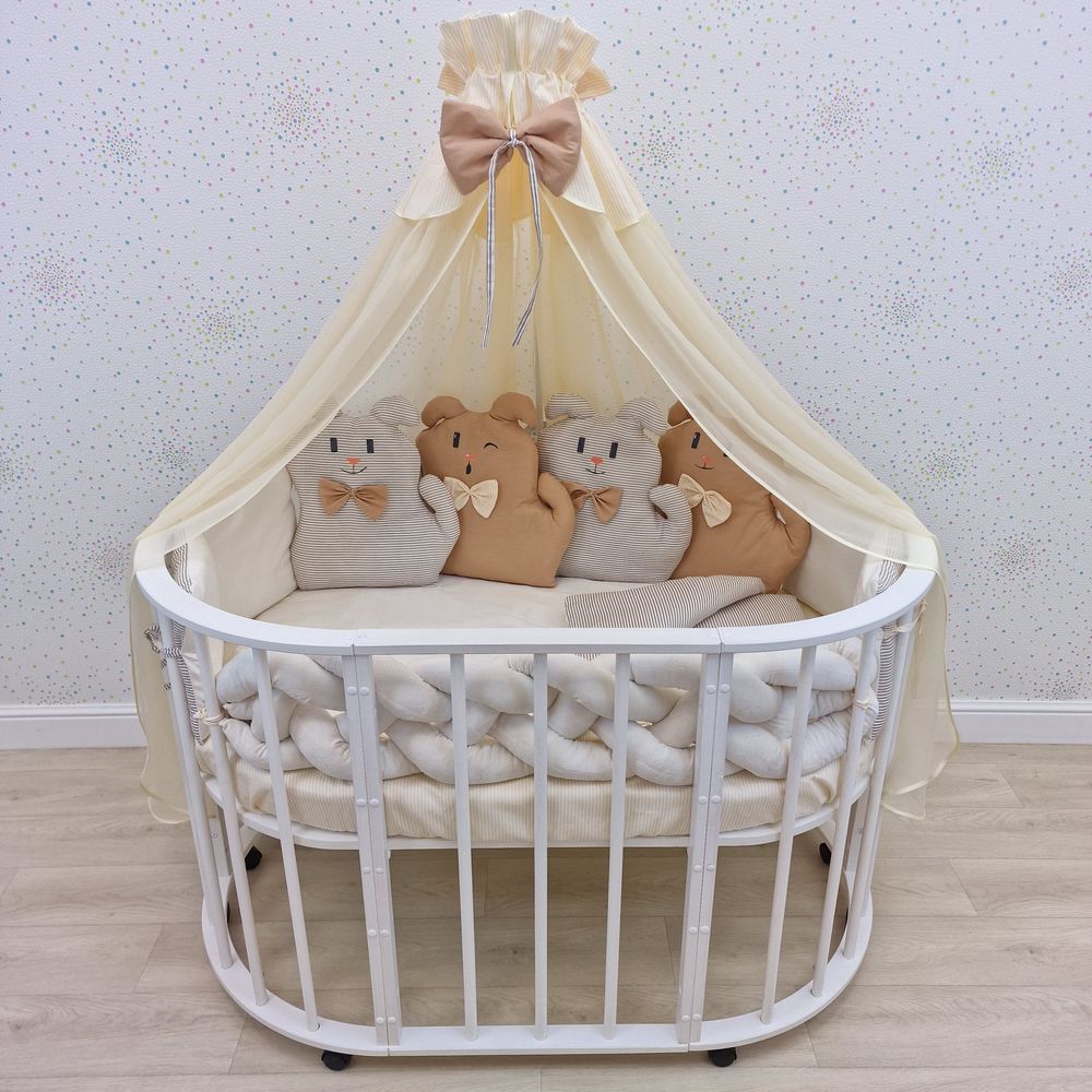 КПБ 17 пр (балдахин + борт + пододеяльник + одеяло + наволочка + подушка + простынь (плюш/бязь) артикул анонс 1179-0-1_06