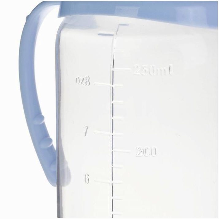 Картинка Бутылочка для кормления, классическое горло, с ручками, 250 мл., от 3 мес., цвет голубой МИКС (№2969740) от магазина Мир детей Товары для Новорожденных