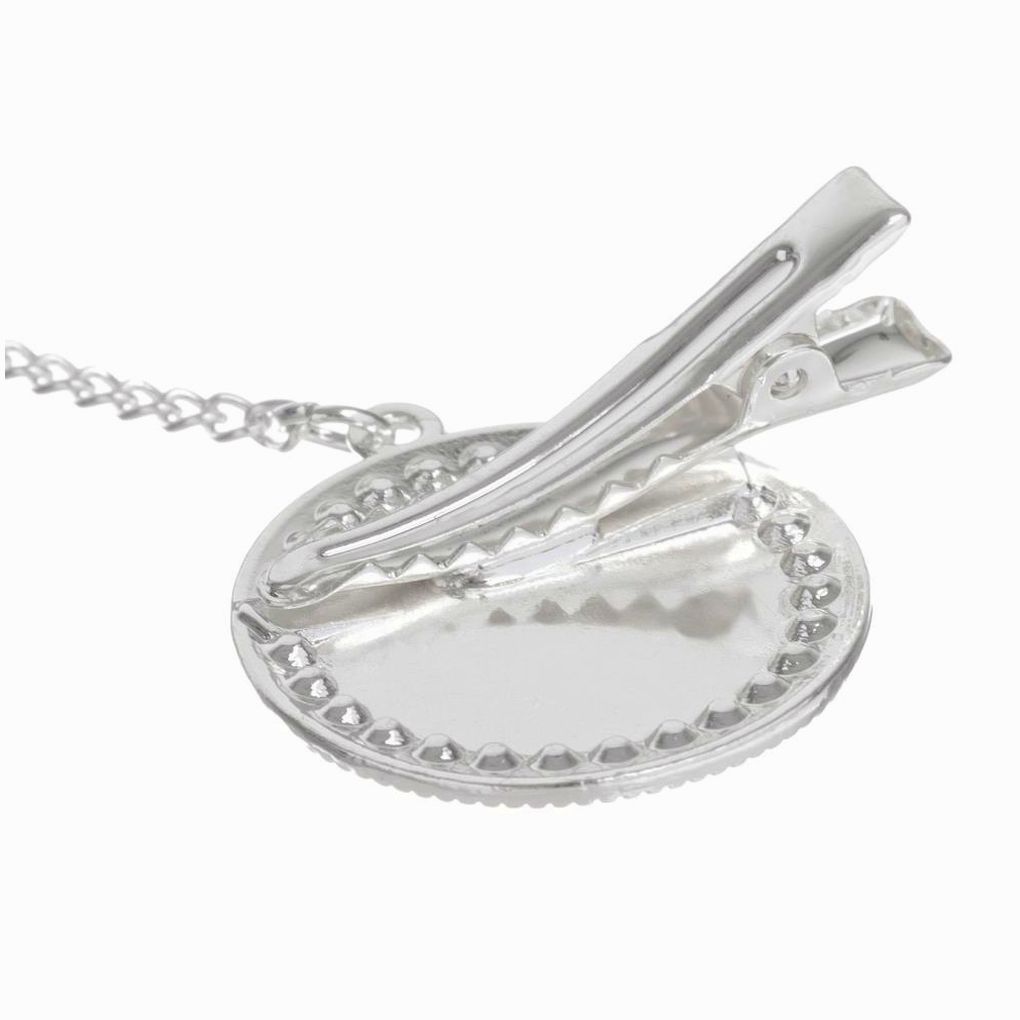 № 10092763 Набор: пустышка ортодонтическая с держателем, LITTLE ANGEL , от 6 мес, серебряная, стразы