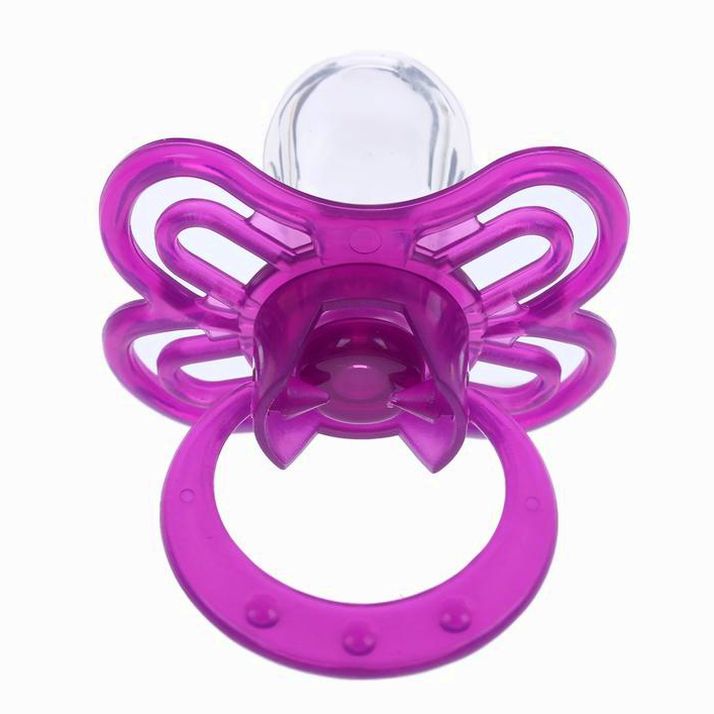 Пустышка «Бабочка», классическая, с колпачком, от 0 - 3 мес., цвет фиолетовый артикул анонс 2589902