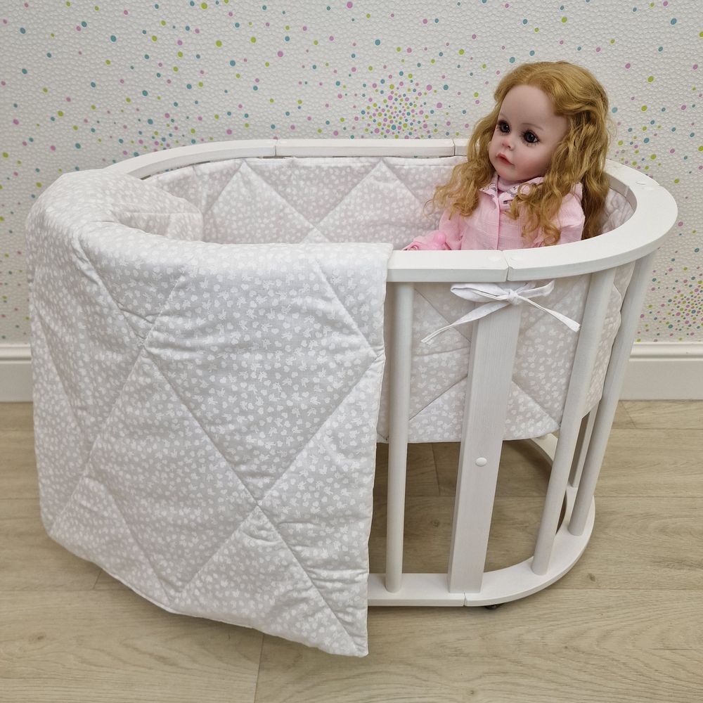 Пеленка для новорожденного с кружевами (бязь) артикул анонс КуклКПБ5_19