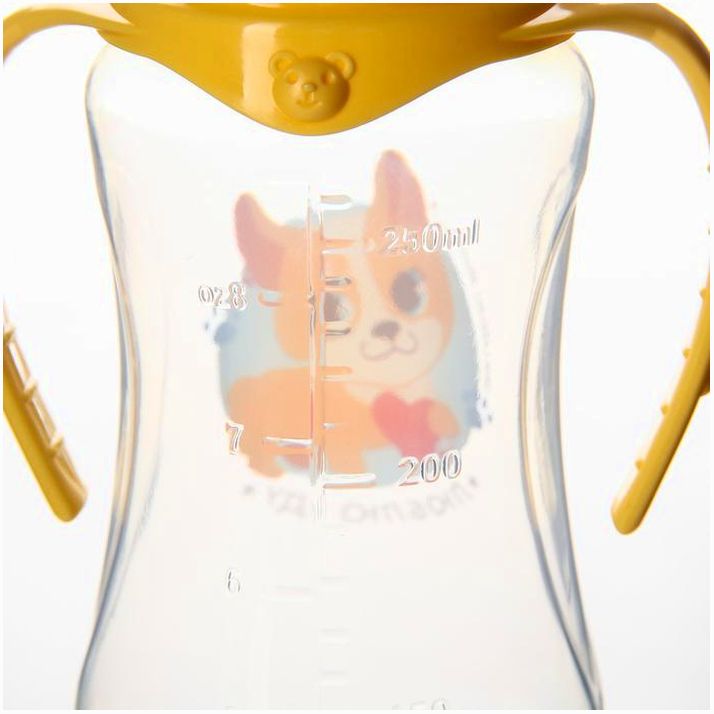 Картинка Бутылочка для кормления «Собачка Лу», классическое горло, 250 мл., от 0 мес., приталенная, с ручками (№7987845) от магазина Мир детей Товары для Новорожденных