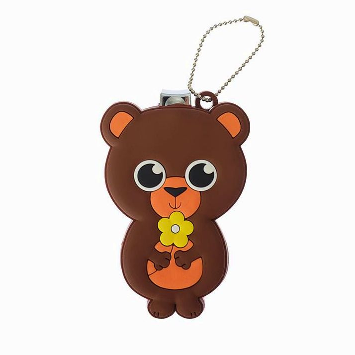 Детские, маникюрные щипчики - книпсеры «Мишка» с резиновой игрушкой артикул анонс 3612545