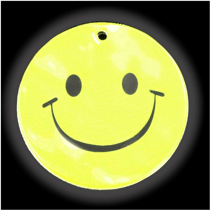 № 3566298 Светоотражающий элемент «Смайлик», двусторонний, d = 5,3 см, цвет жёлтый