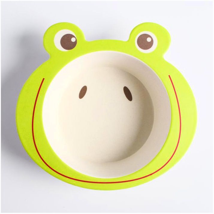 Картинка Миска - тарелочка из бамбука, «Мордочки», цвет и рисунок МИКС, 250 мл, 17х16.5х3,5 (№4591217) от магазина Мир детей Товары для Новорожденных