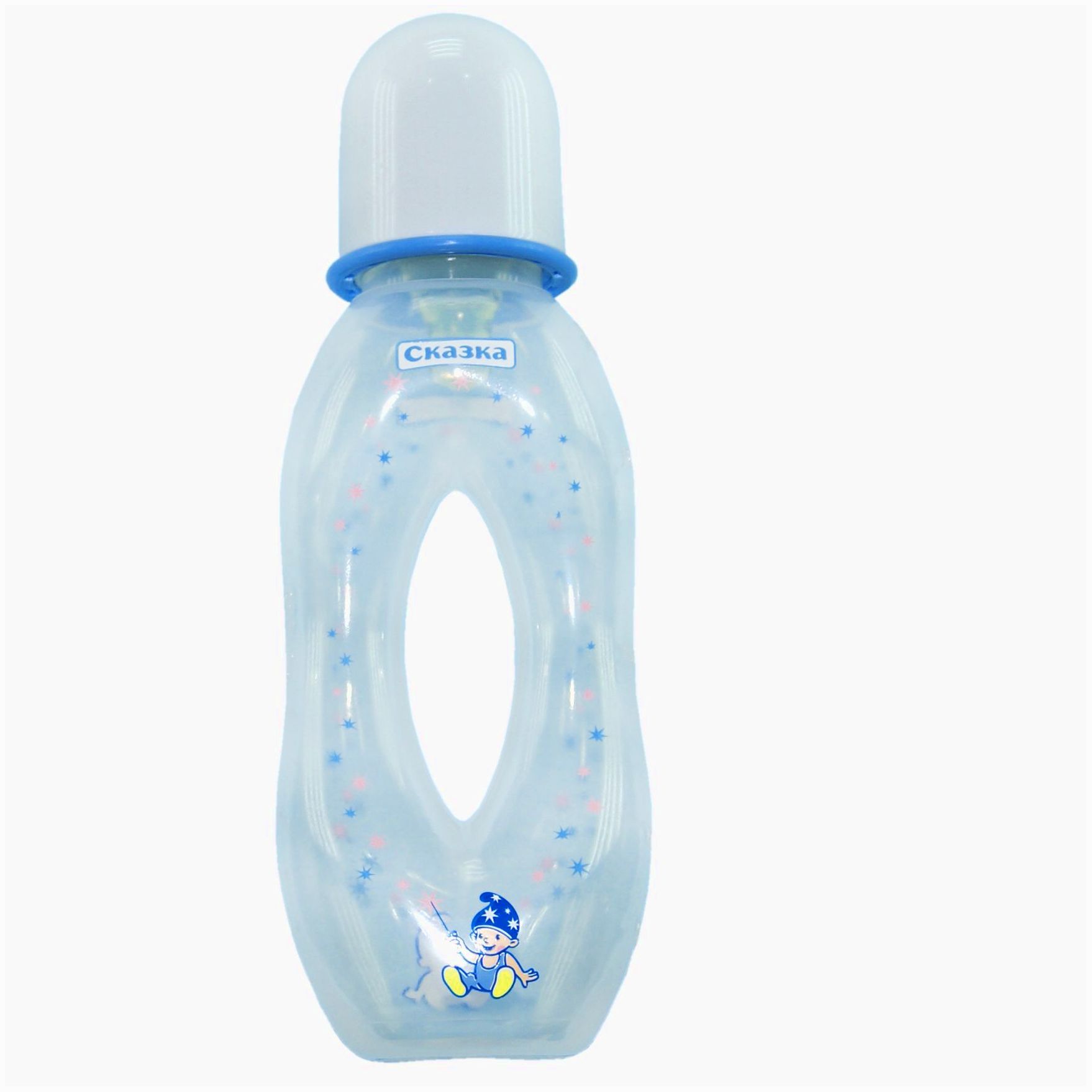 № 1146С Бутылочка бублик (пластик, силиконовая соска)