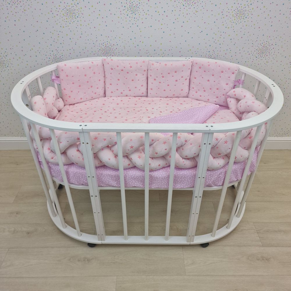 КПБ 9 пр (борт + пододеяльник + одеяло + подушка + простынь + (плюш/бязь) коса артикул анонс 1164-0-1бб_12