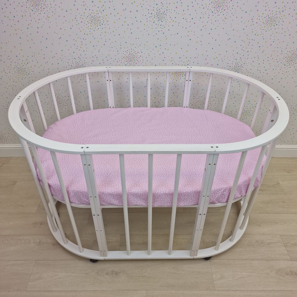 Простыня на резинке на овальную кровать (бязь) артикул анонс 257_02