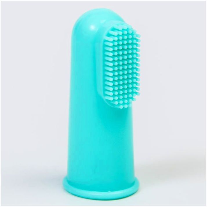 Детская зубная щетка, прорезыватель - массажер, силиконовая, на палец от 3 мес артикул анонс 6913479