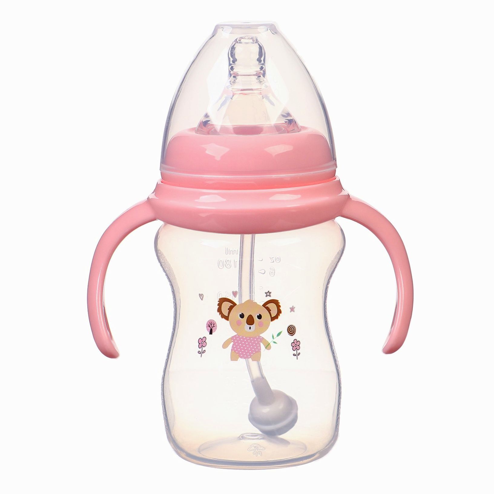 № 9844094 Бутылочка для кормления, ШГ ?50мм,180 мл, +0мес., цвет розовый