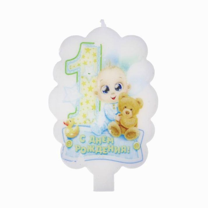 № 2609223 Свеча в торт цифра 1 