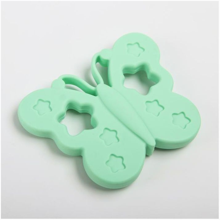 Прорезыватель силиконовый «Бабочка», цвет МИКС артикул анонс 2593629