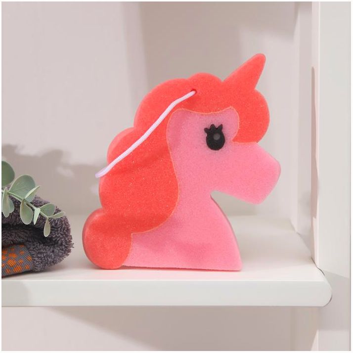 № 4430137 Губка для тела Доляна «Единорожка», цвет МИКС