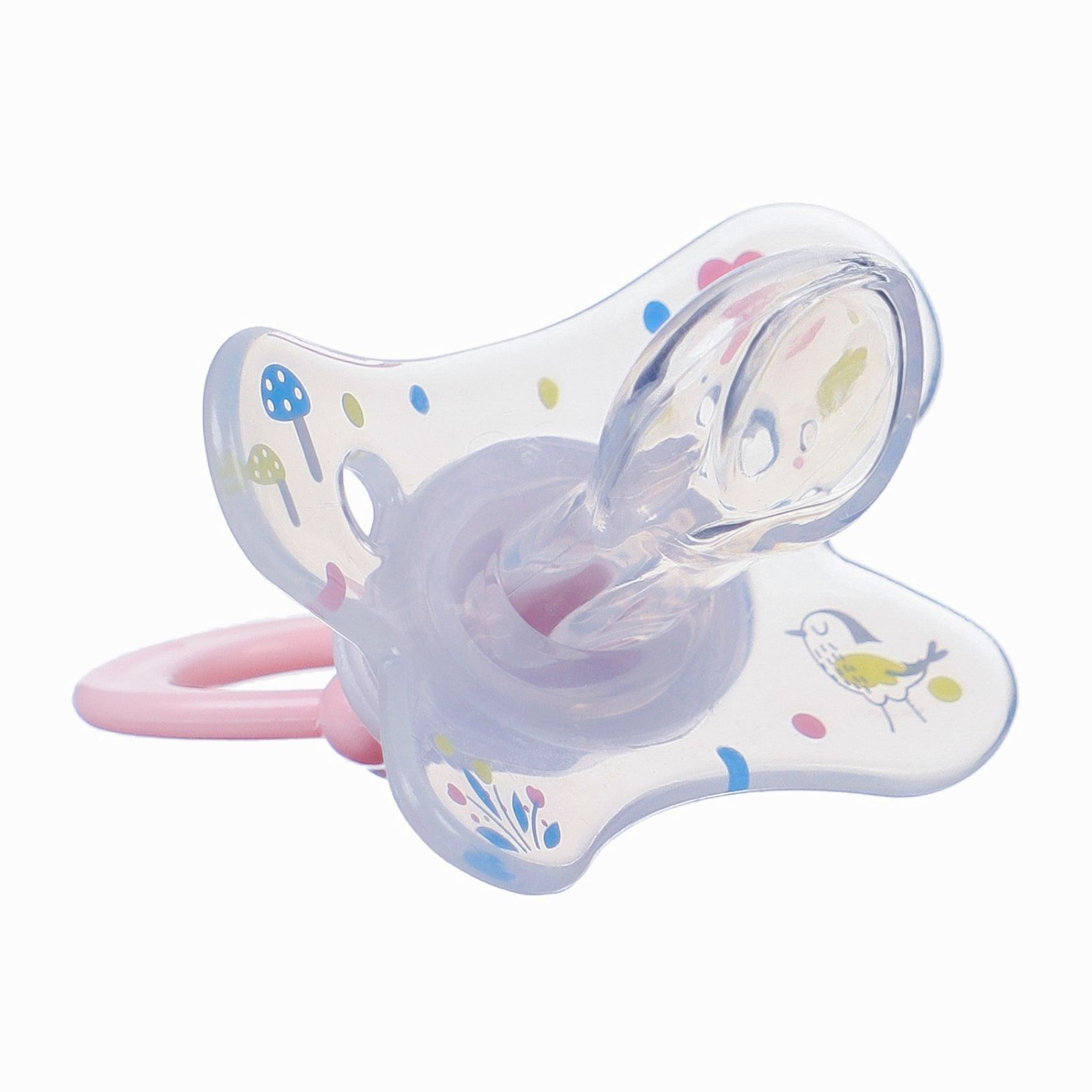 Картинка Набор Соска - пустышка с держателем, SL, ОРТД +12 мес., с колпачком «Зайка», розовый (№9844079) от магазина Мир детей Товары для Новорожденных