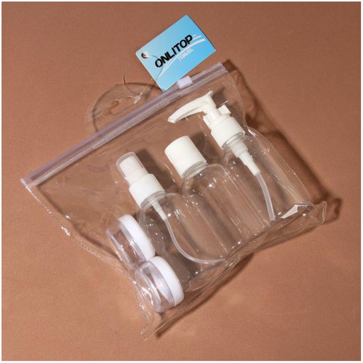 Картинка Набор для хранения, в чехле, 6 предметов, цвет белый/прозрачный (№655409) от магазина Мир детей Товары для Новорожденных