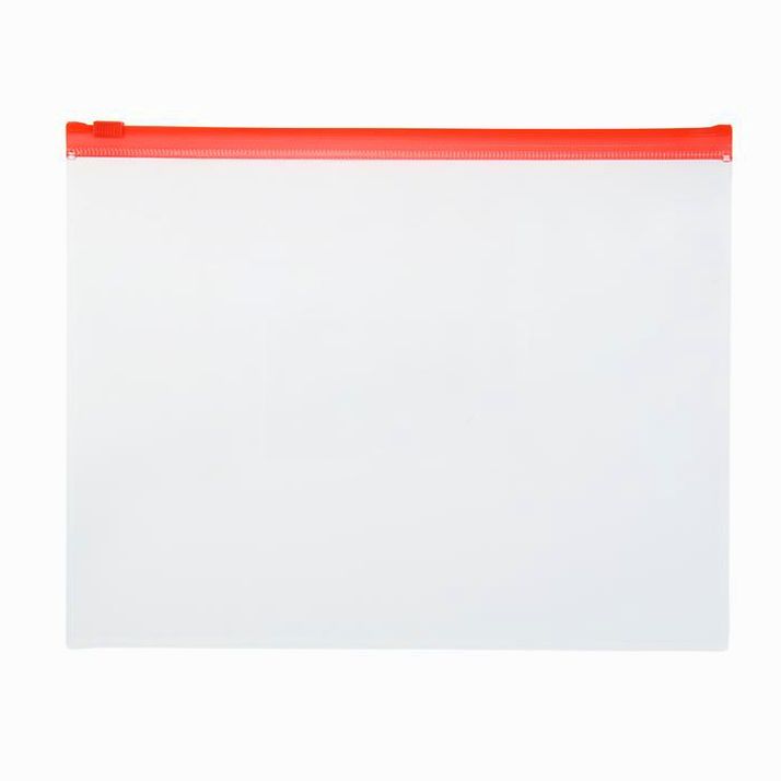 Папка-конверт на ZIP-молнии A5 150мкм, Бюрократ, красная артикул анонс 142248