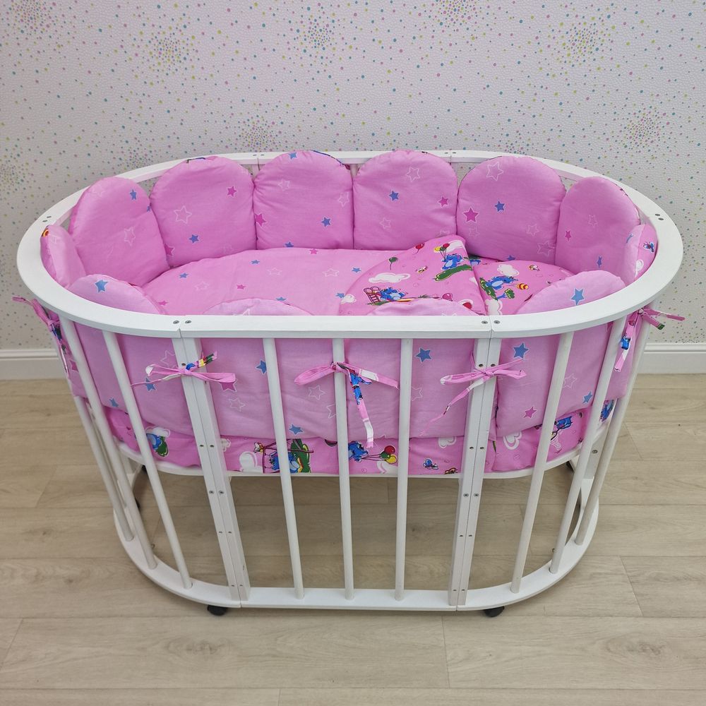 КПБ 21 пр (борт + пододеяльник + 2 одеяла + наволочка + 2 подушки + 3 простыни (бязь) 12пк артикул анонс 1150-О-1бб_03