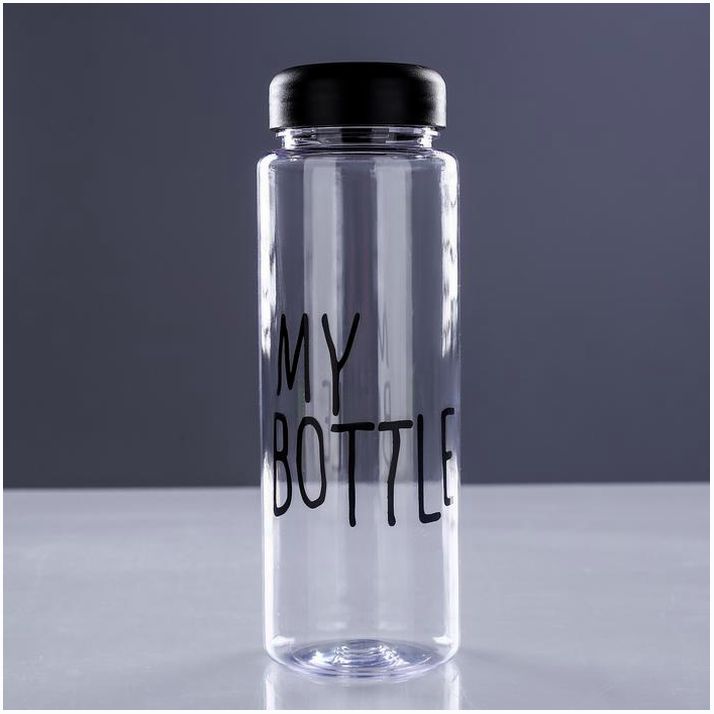 Бутылка для воды, 500 мл, My bottle, 19.5 х 6 см, микс артикул анонс 1684715