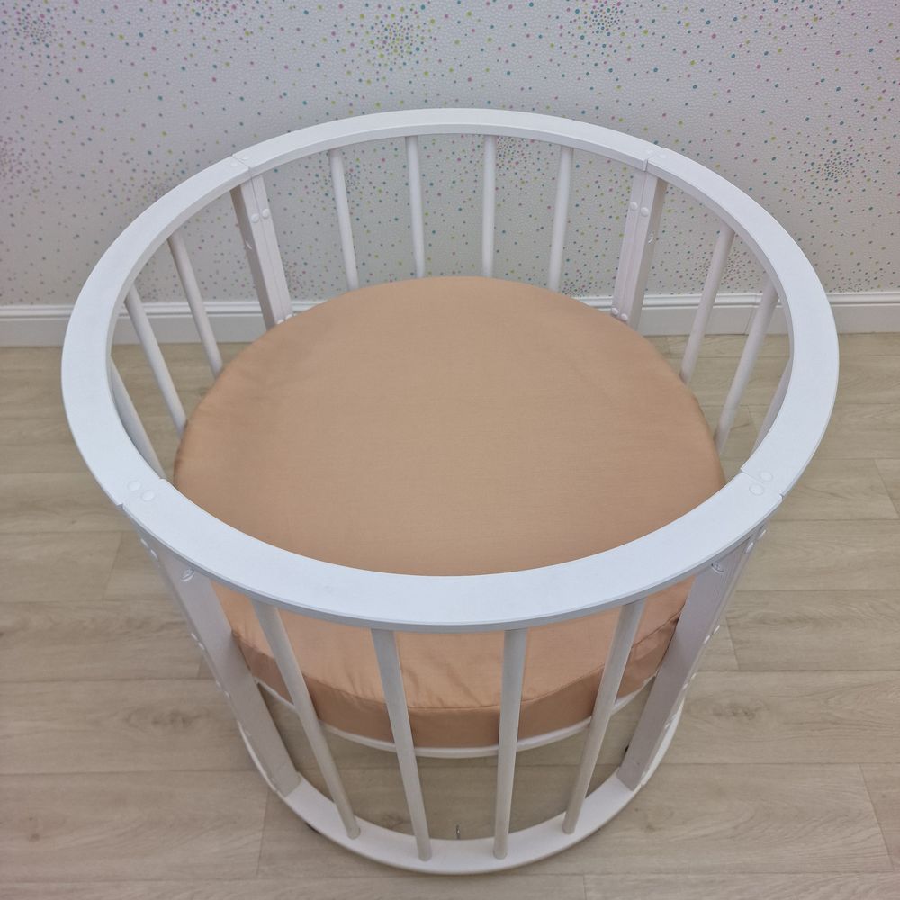 Простыня на резинке на круглую кровать (бязь) артикул анонс 255_50