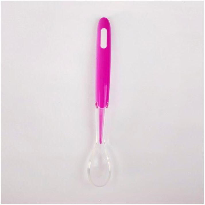 Ложка детская для кормления силиконовая, от 5 мес., цвет фиолетовый артикул анонс 2293728