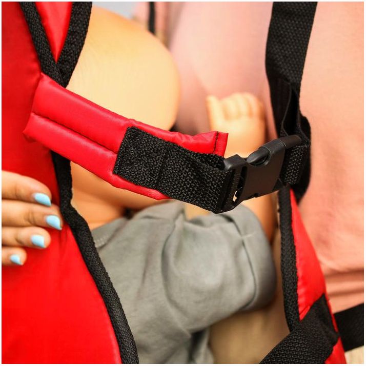 Картинка Рюкзак кенгуру «Сидим и лежим», цвет красный (№6883526) от магазина Мир детей Товары для Новорожденных