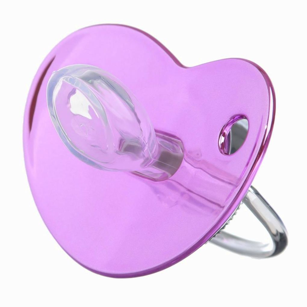 № 10092751 Соска - пустышка ортодонтическая, LITTLE PRINCESS, с колпачком, +12 мес., розовая/серебро, стразы