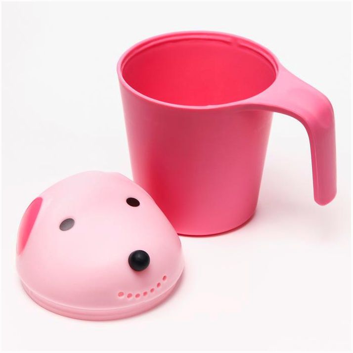 Картинка Ковш для купания и мытья головы, детский банный ковшик, хозяйственный «Собачка», цвет розовый (№7761354) от магазина Мир детей Товары для Новорожденных