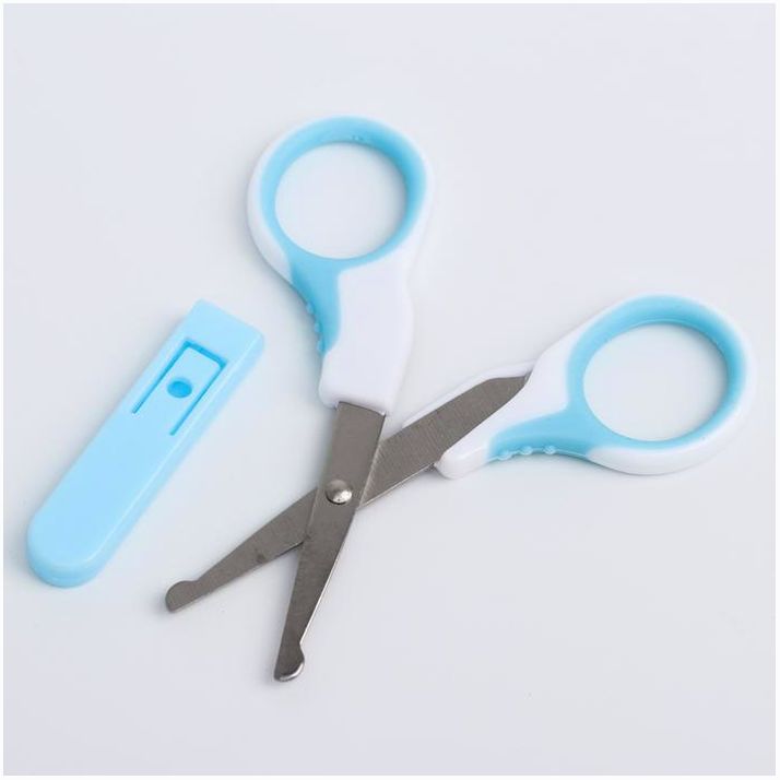 № 2315244 Детский маникюрный набор: безопасные ножницы с колпачком, щипчики, пилочка, от 0 мес., цвет голубой