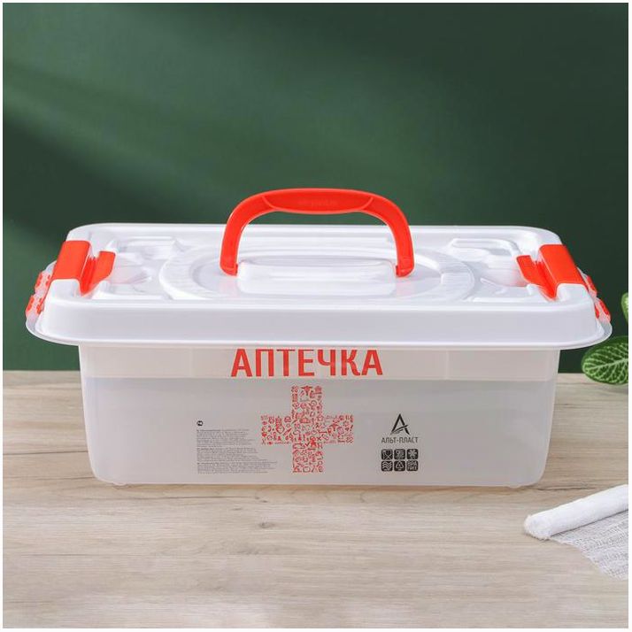 Бокс универсальный «Аптечка», 6 л, с вкладышем артикул анонс 3323627