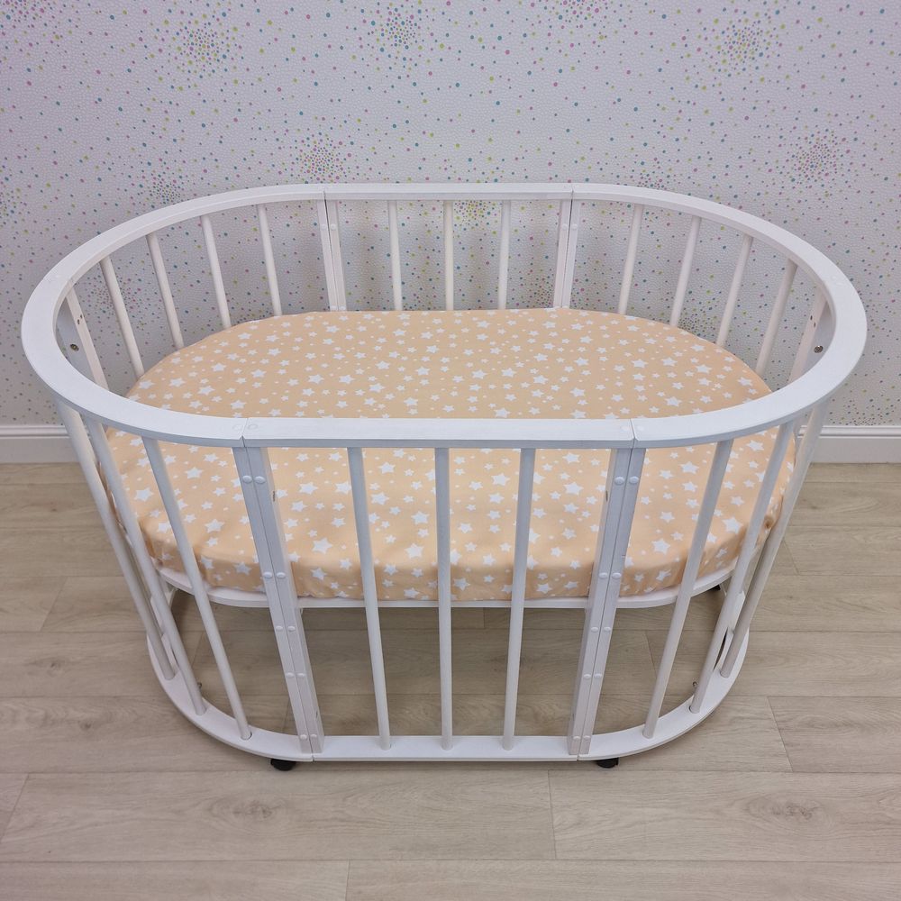 Простыня на резинке на овальную кровать (бязь) артикул анонс 257_39