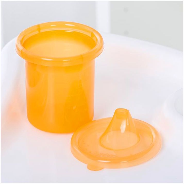 Картинка Поильник детский без нанесения с твёрдым носиком 200 мл, цвет оранжевый (№3721474) от магазина Мир детей Товары для Новорожденных