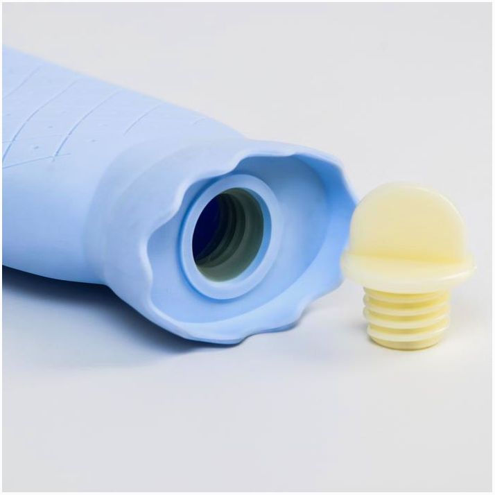 Картинка Грелка силиконовая, в чехле, 550 мл., цвет голубой (№4009087) от магазина Мир детей Товары для Новорожденных