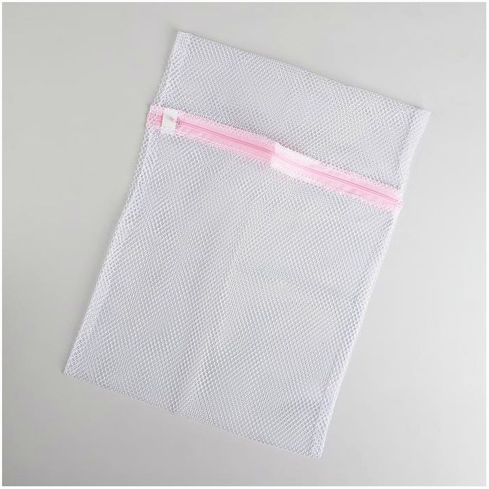 № 558227 Мешок для стирки белья Доляна, 30?40 см, крупная сетка, цвет белый